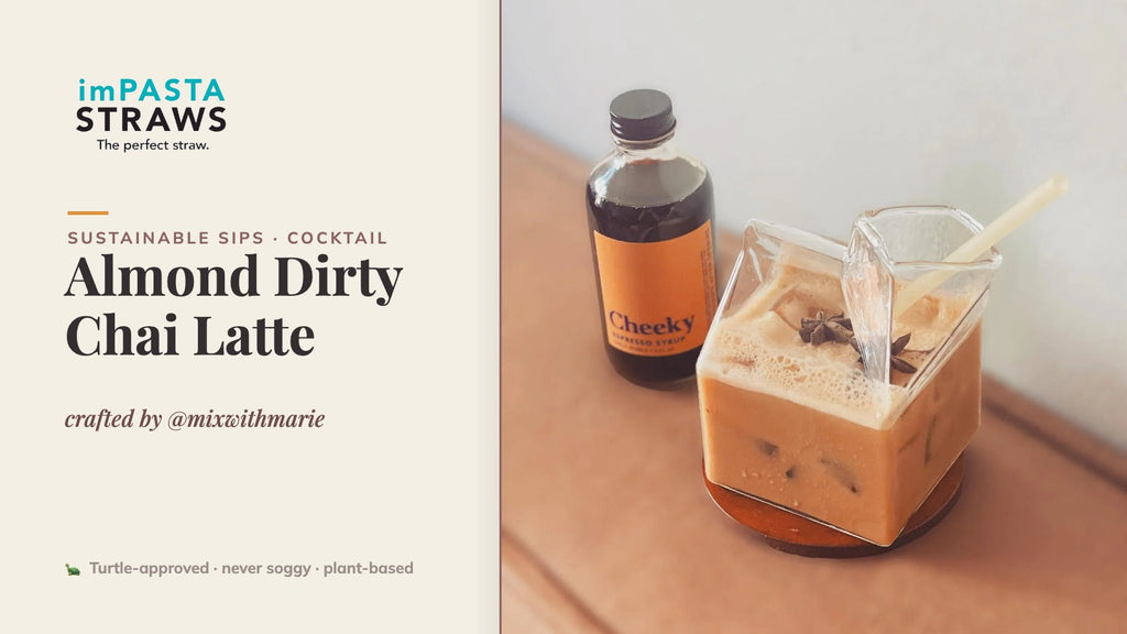 Almond Dirty Chai Latte crafted by @mixwithmarie