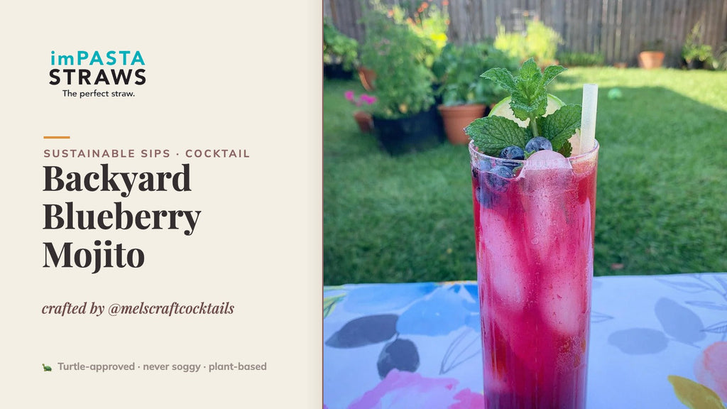 Backyard Blueberry Mojito crafted by @melscraftcocktails