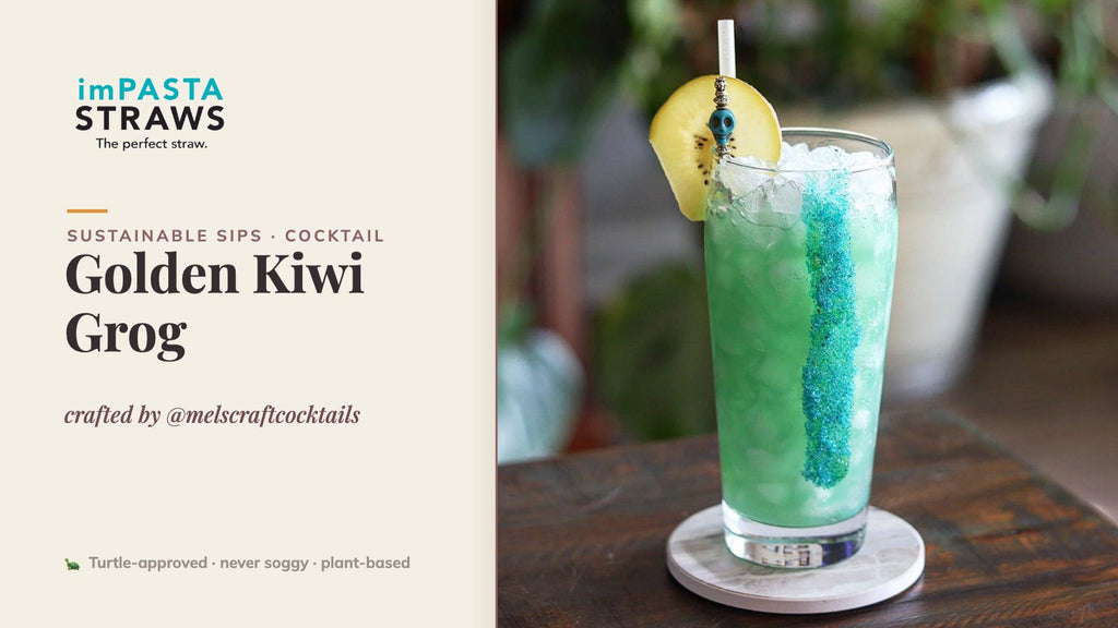 Golden Kiwi Grog crafted by @melscraftcocktails
