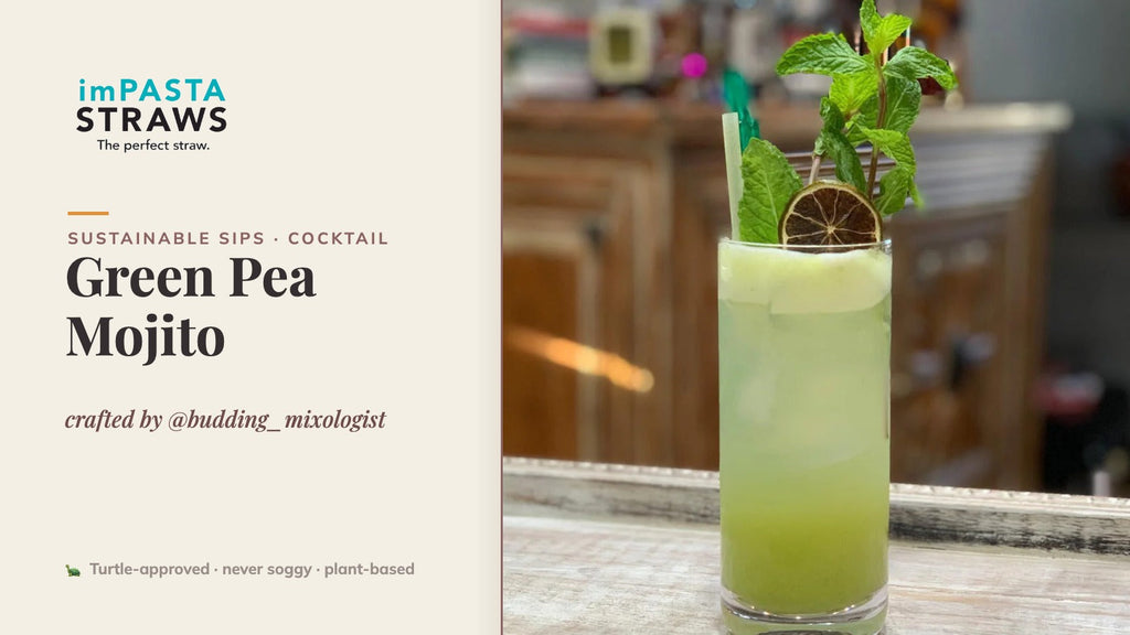 Green Pea Mojito crafted by @budding_mixologist