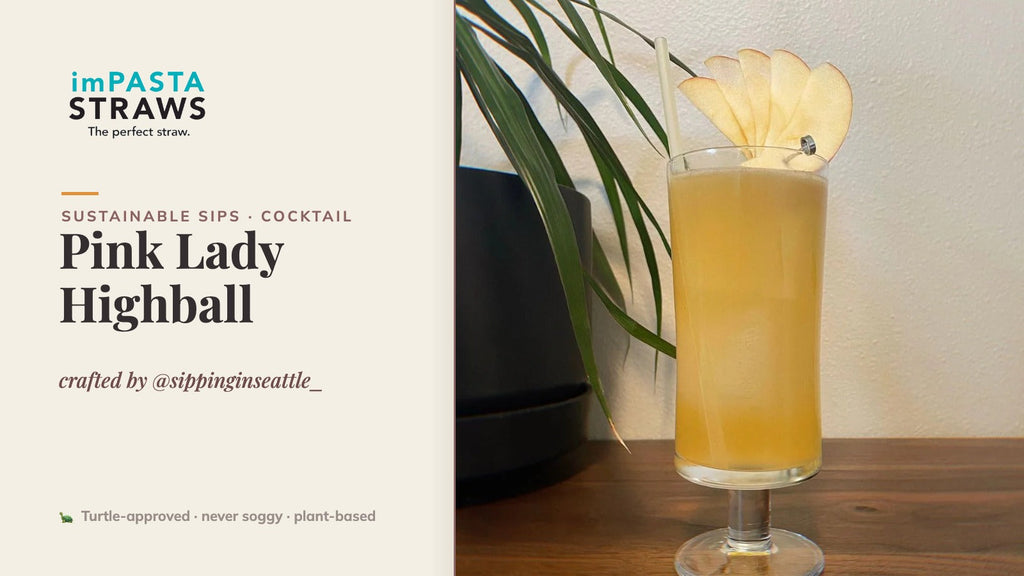 Pink Lady Highball crafted by @sippinginseattle_