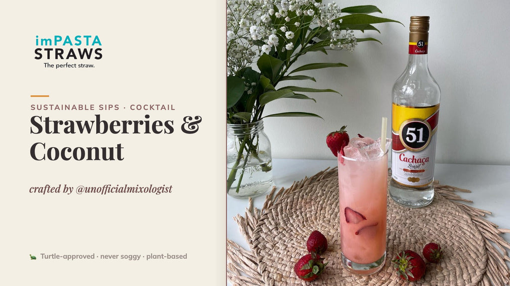 Strawberries & Coconut crafted by @unofficialmixologist